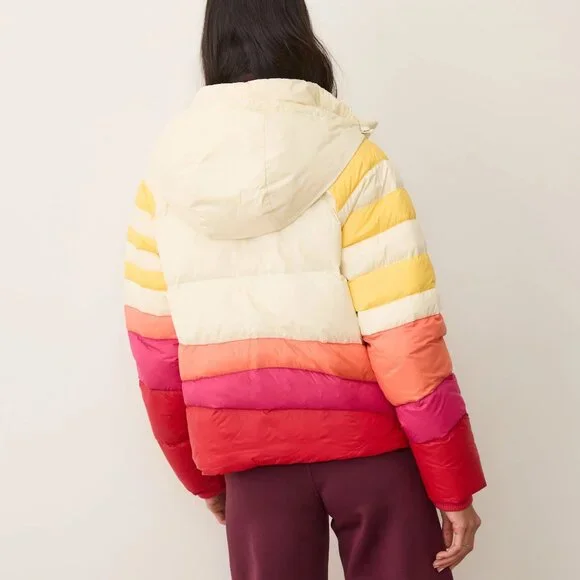 NWT Marine Layer Sunbeam Puffer Jacket Womens Small Md Retro Coat Winter Outdoor - Picture 4 of 12